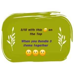 🙂3/15 When you bundle 3 items